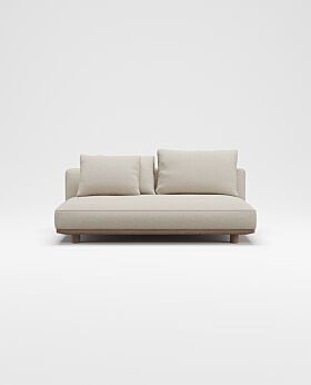 Islet modular sofa armless - natural oak w west lake gesso  