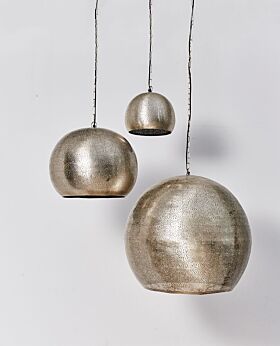 Ezana metal pendant - large - silver