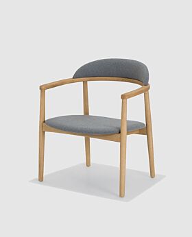 Odense oak natural occasional chair - grey felt seat
